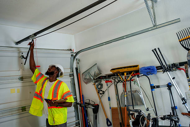 Professional Garage Door Panel Replacement technician working in Carroll County County, IL